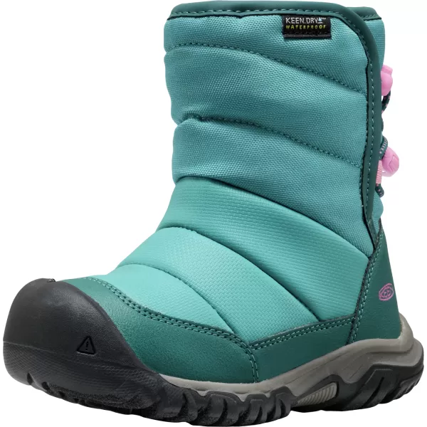  Dětské zimní boty KEEN PUFFRIDER WP CHILDREN BRITTANY BLUE/CASHMERE ROSE 