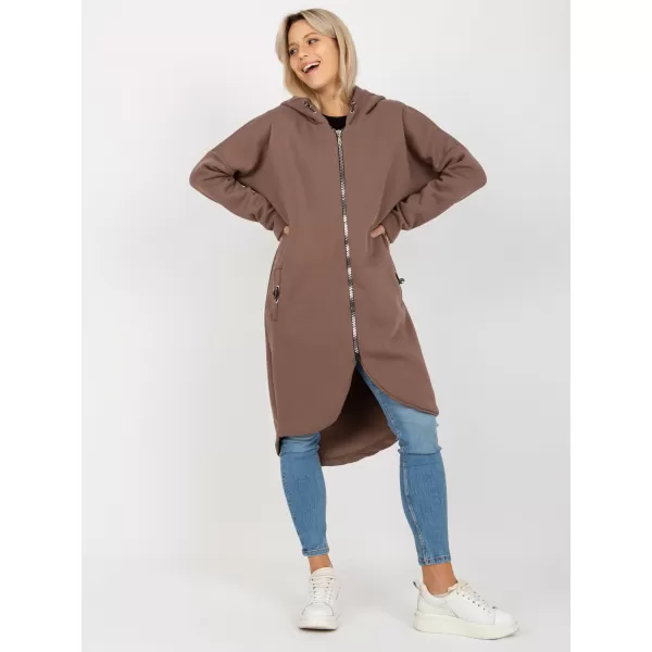  Dámská mikina RUE PARIS RV-BL-4858-1.99P BROWN 