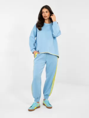 Dámská tepláková souprava RUE PARIS IT-KMPL-22216.75 LIGHT BLUE