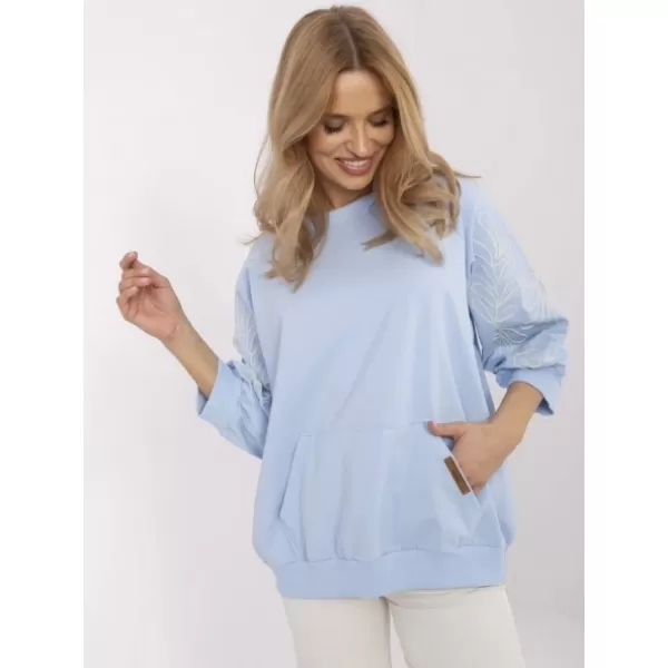  Dámská mikina RUE PARIS RV-BL-A367-1.18P LIGHT BLUE 