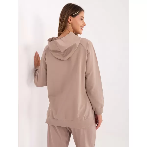  Dámská mikina RELEVANCE RV-BL-A168.18 DARK BEIGE 