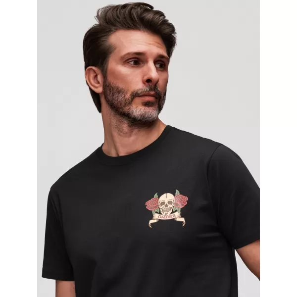  Pánské triko OMBRE OM-TSPT-0257 BLACK 