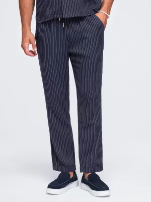 Pánské kalhoty OMBRE OM-PACP-0311 NAVY BLUE