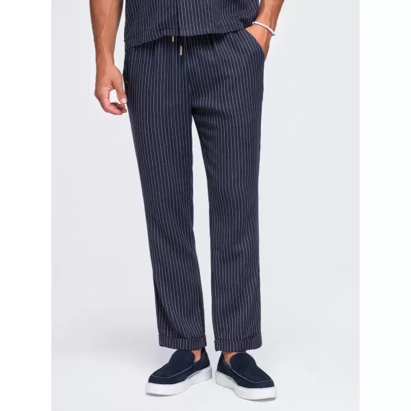  Pánské kalhoty OMBRE OM-PACP-0311 NAVY BLUE 