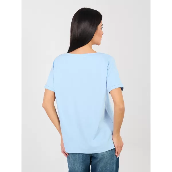  Dámské tričko RUE PARIS RV-TS-A1094.45 LIGHT BLUE 