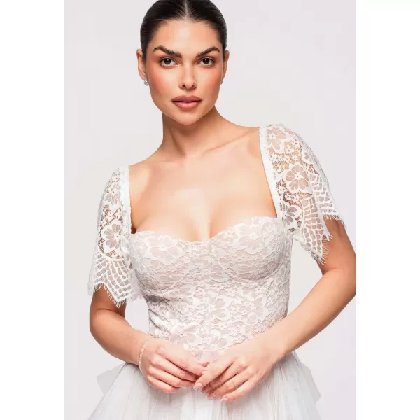  Dámské šaty LARICA LA-OM-DLR327 WHITE 