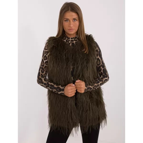  Dámská vesta WOOL FASHION ITALIA AT-KZ-2349-1.79 KHAKI 