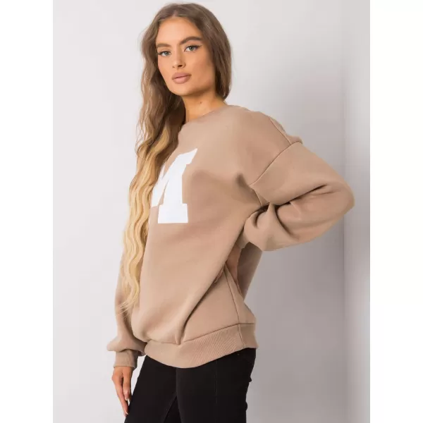  Dámská mikina EX MODA EM-BL-617-1.34X DARK BEIGE 