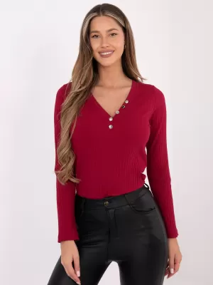 Dámská halenka RUE PARIS RV-BZ-A1045.99 BURGUNDY