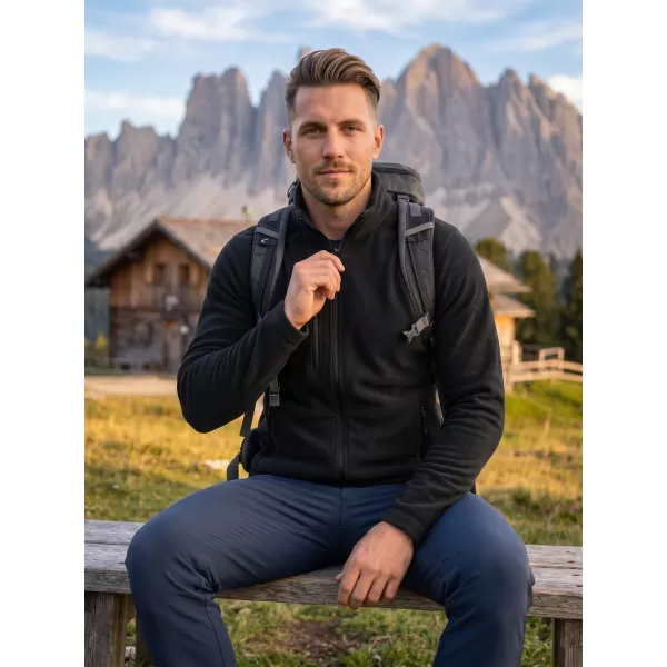  Pánská micro fleece mikina MALFINI FACTOR 852 ČERNÁ 