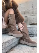 Dámské kozačky BIG STAR SHOES OO274A182 BEIGE