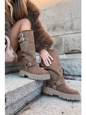 Dámské kozačky BIG STAR SHOES OO274A182 BEIGE