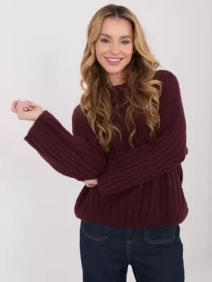 Dámský svetr ITALY MODA MI-SW-1215.97 BURGUNDY