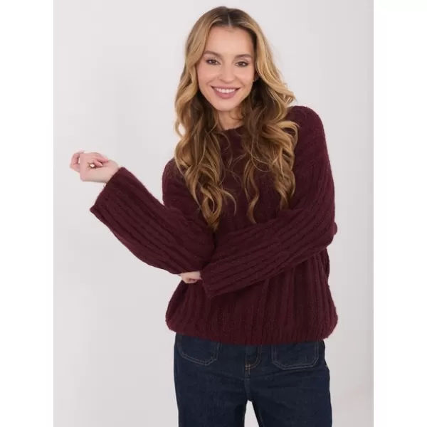  Dámský svetr ITALY MODA MI-SW-1215.97 BURGUNDY 