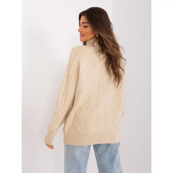  Dámský svetr WOOL FASHION ITALIA AT-SW-2355-2.12P BEIGE 