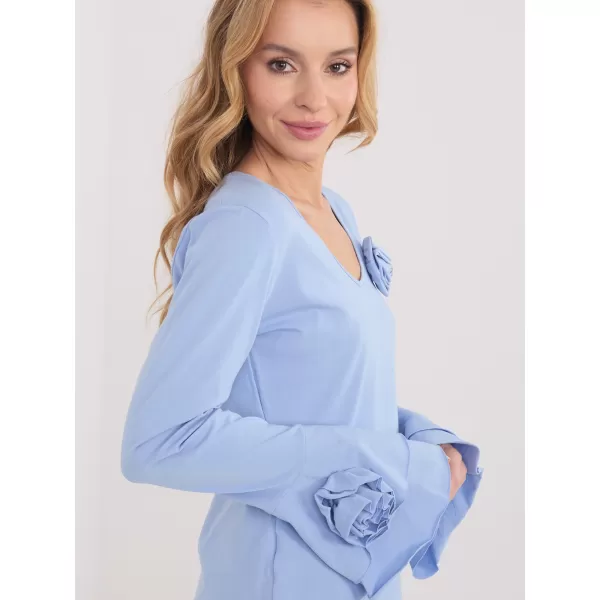  Dámská halenka ITALY MODA IT-BZ-22139.55 LIGHT BLUE 