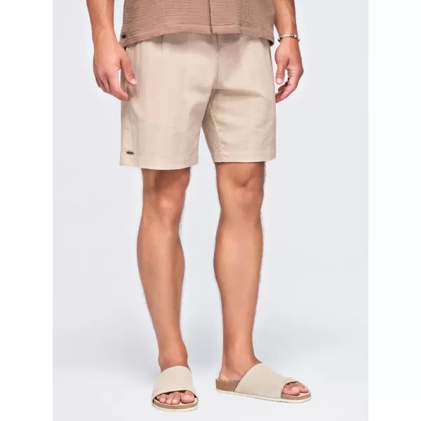  Pánské kraťasy OMBRE OM-SRCS-0209 LIGHT BROWN 
