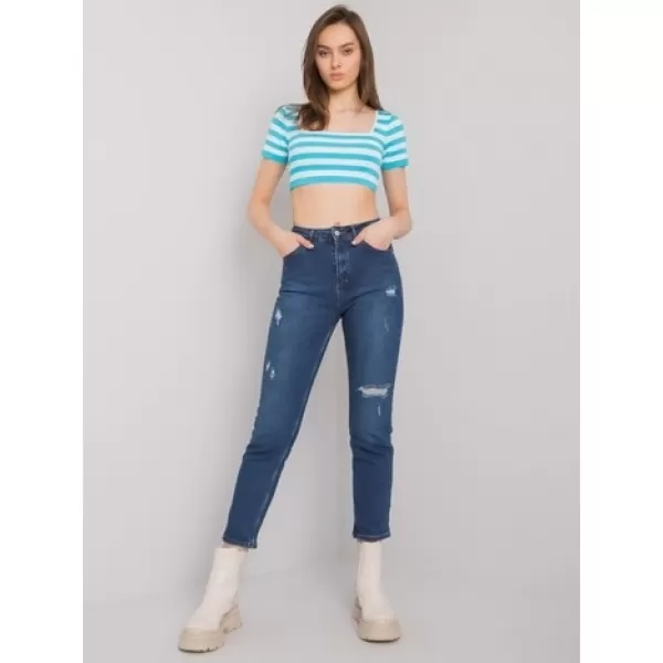  Dámské džíny FACTORY PRICE MR-SP-5338.17 DARK BLUE 