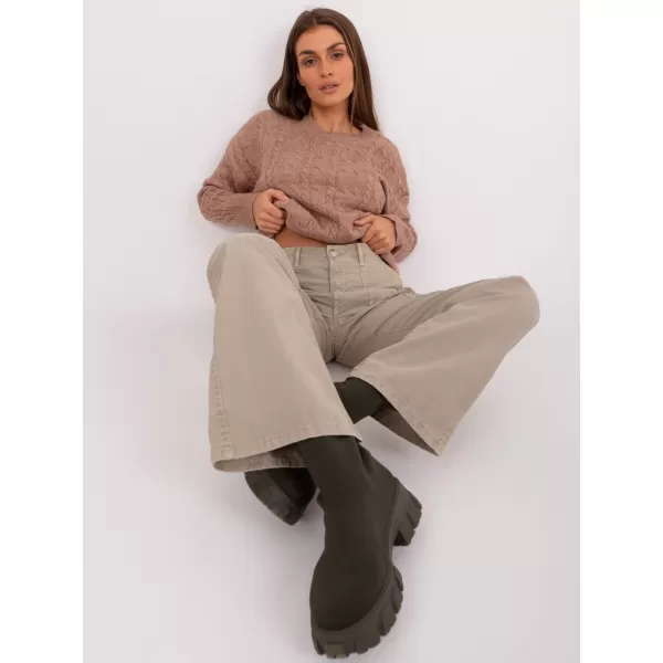  Dámský svetr WOOL FASHION ITALIA AT-SW-2335.27 DARK BEIGE 