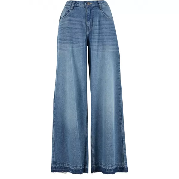  Dámské kalhoty URBAN CLASSICS TB7712 MID DEEP BLUE WASHED 