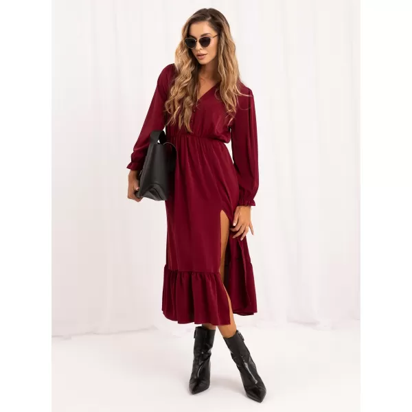  Dámské šaty ITALY MODA MI-SK-1061-2.02 BURGUNDY 