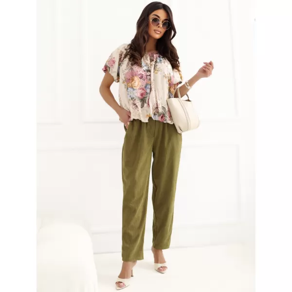  Dámské kalhoty RUE PARIS RV-SP-A1311.60 OLIVE 