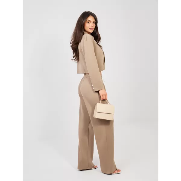  Dámský komplet RUE PARIS IT-KMPL-22202.16 DARK BEIGE 