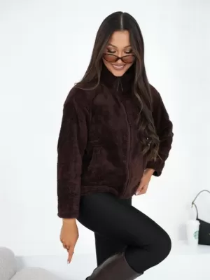 Dámská mikina FACTORY PRICE CS-BL-BT1033.04 DARK BROWN