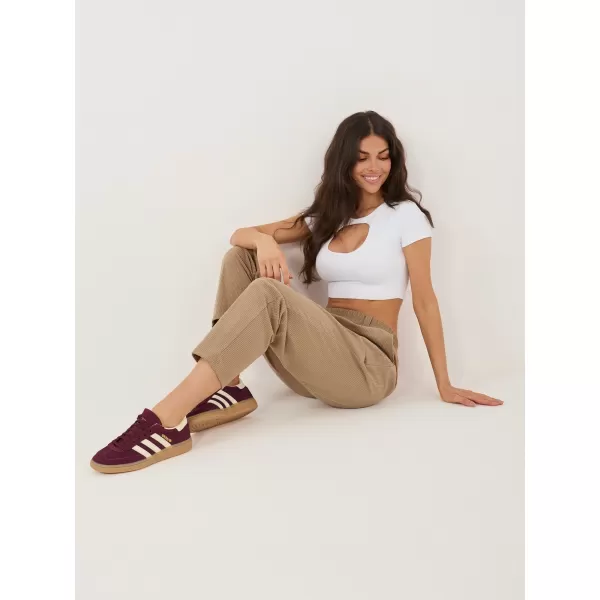  Dámské kalhoty RUE PARIS RV-SP-A1311.60 DARK BEIGE 