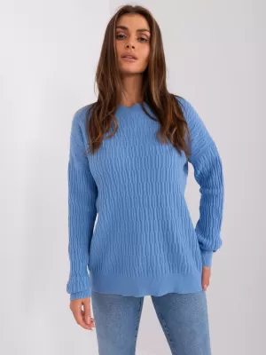 Dámský svetr WOOL FASHION ITALIA AT-SW-2338.14P BLUE