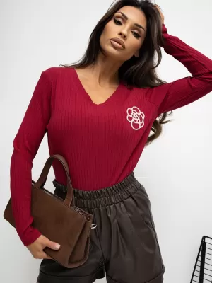Dámská halenka RUE PARIS RV-BZ-A1057.15P BURGUNDY