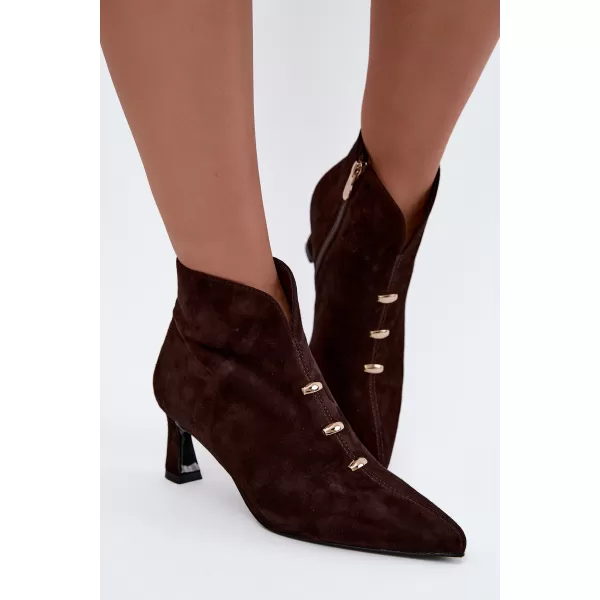  Dámské kotníkové boty D&A CR62-3496 CHOCOLATE 
