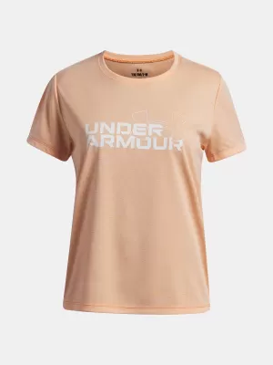 Dívčí triko UNDER ARMOUR TECH TWIST WDMK LOGO SS 6007134-870 ORANŽOVÁ
