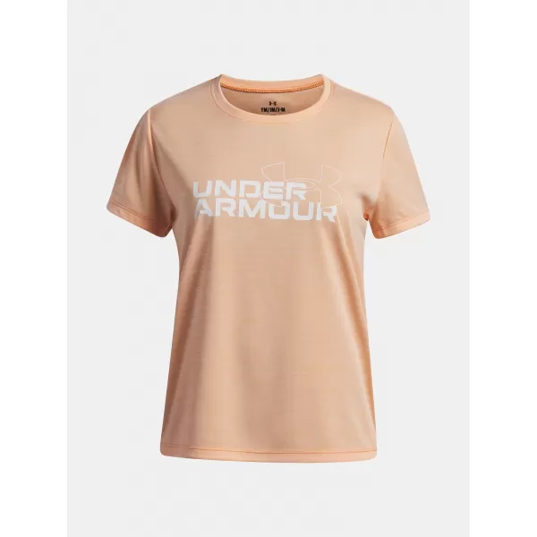  Dívčí triko UNDER ARMOUR TECH TWIST WDMK LOGO SS 6007134-870 ORANŽOVÁ 