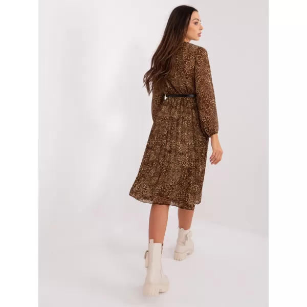  Dámské šaty ITALY MODA DHJ-SK-10536N-3.31X BROWN 