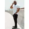 Pánské kalhoty NEBBIA MIKE TAPERED FIT 155 BLACK