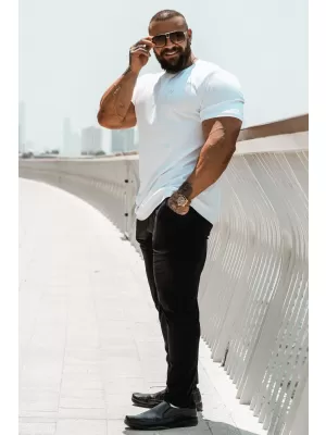 Pánské kalhoty NEBBIA MIKE TAPERED FIT 155 BLACK