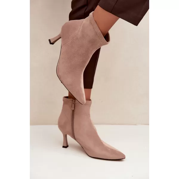  Dámské kotníkové boty BOTO 7107 BEIGE 