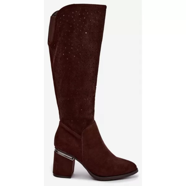  Dámské kozačky S.BARSKI HY62-8122 CHOCOLATE 