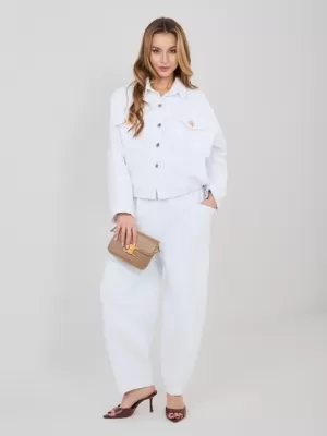 Dámské kalhoty RUE PARIS IT-SP-FL9665.78 WHITE