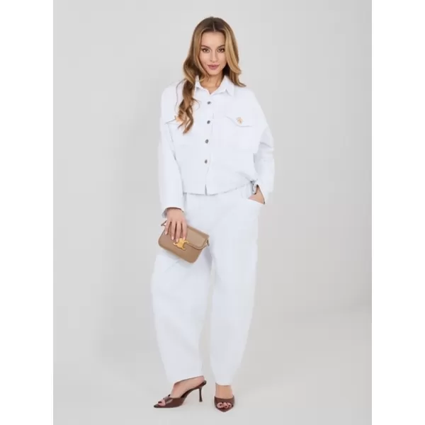  Dámské kalhoty RUE PARIS IT-SP-FL9665.78 WHITE 