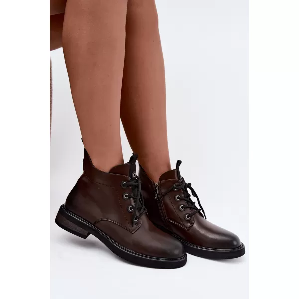  Dámské kotníkové boty D&A CR62-3337 BROWN 