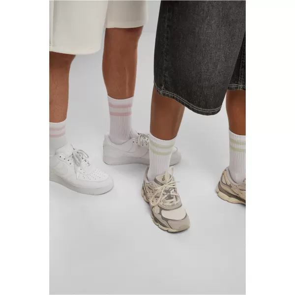 Ponožky URBAN CLASSICS TB6801-22225 WHITE/BLACK/WHITE FREEZE BLUE/WHITE LIGHT MINT/WHITE SOFT APRICOT/WHITE BLUSHED ROSE 