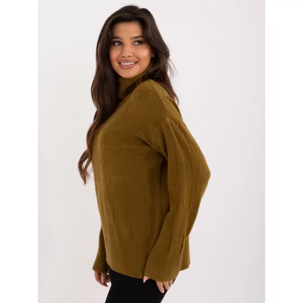  Dámský svetr WOOL FASHION ITALIA AT-SW-2342-1.35 OLIVE 
