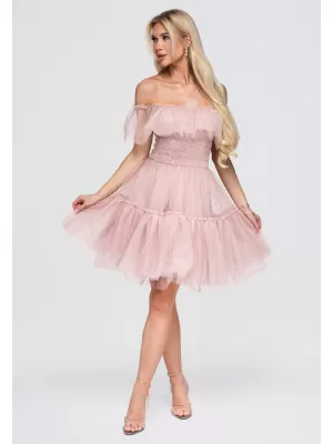 Dámské šaty LARICA LA-OM-DLR387 PINK