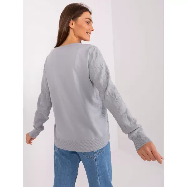  Dámský svetr WOOL FASHION ITALIA AT-SW-2231A.00P GRAY 