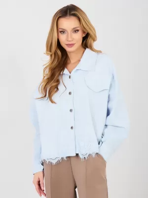 Dámská bunda RUE PARIS IT-KR-FL10001.54 LIGHT BLUE