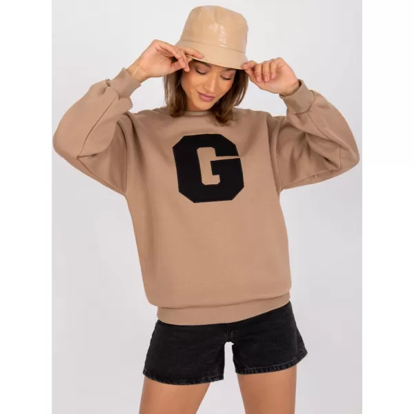  Dámská mikina EX MODA EM-BL-617/G.11 DARK BEIGE 