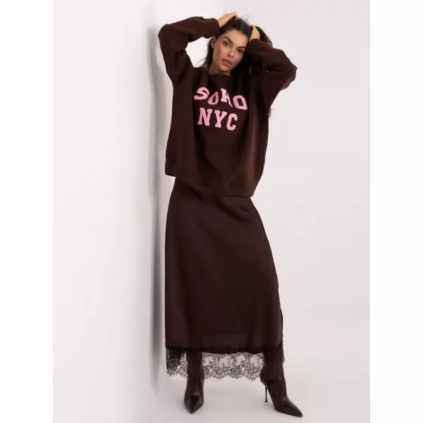  Dámská mikina FACTORY PRICE MJ-BL-H2501.75 DARK BROWN 
