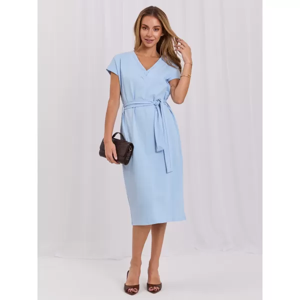  Dámské šaty RUE PARIS RV-SK-A1448.21 LIGHT BLUE 